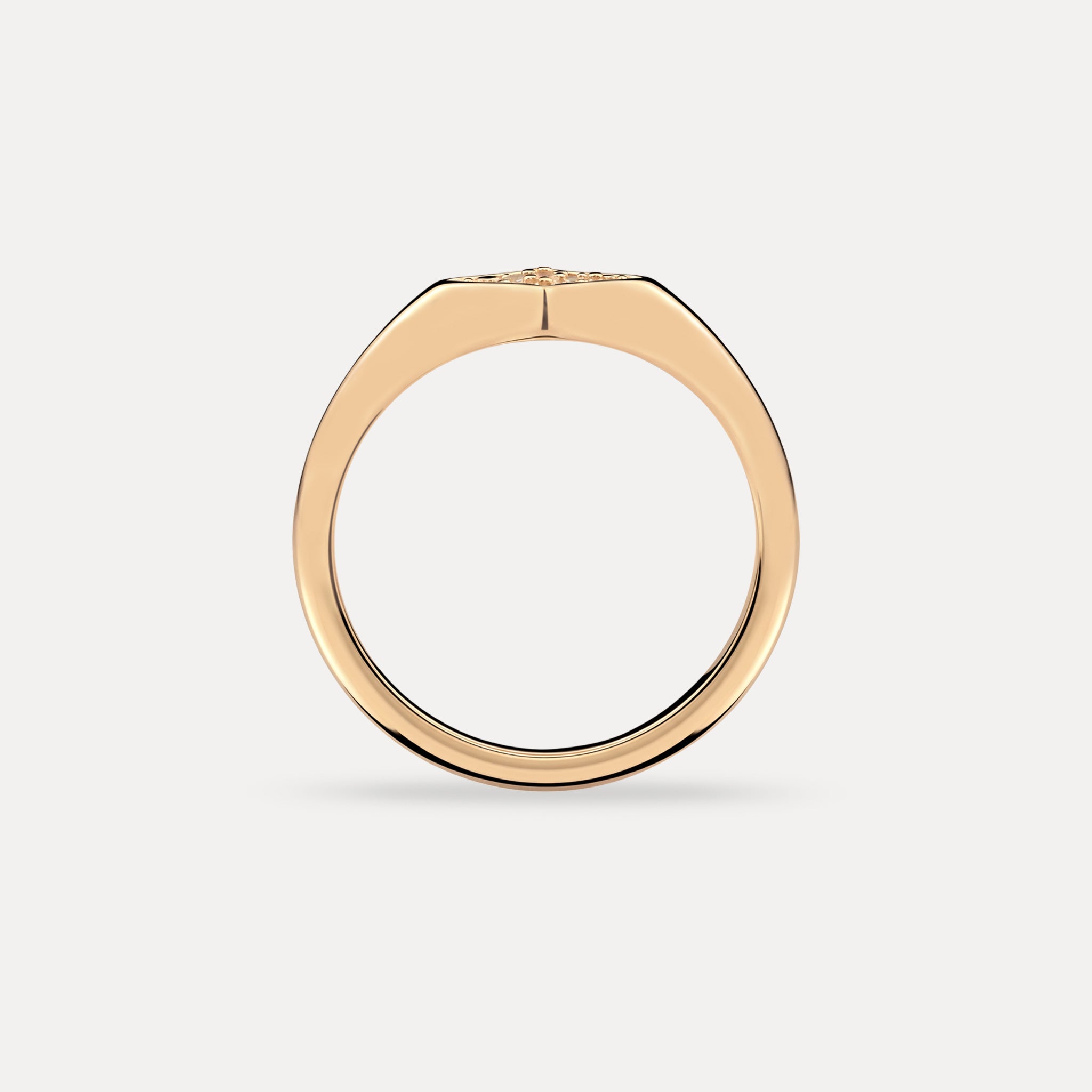 Stilnest Supernova Pavé Ring 585 Gold weißer Saphir 14k