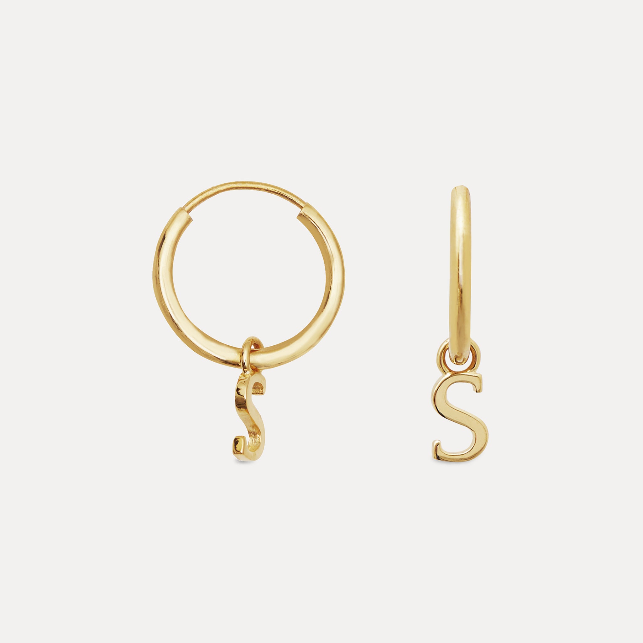 Stilnest Mini Initial Creolen Buchstabe A 585 Gold
