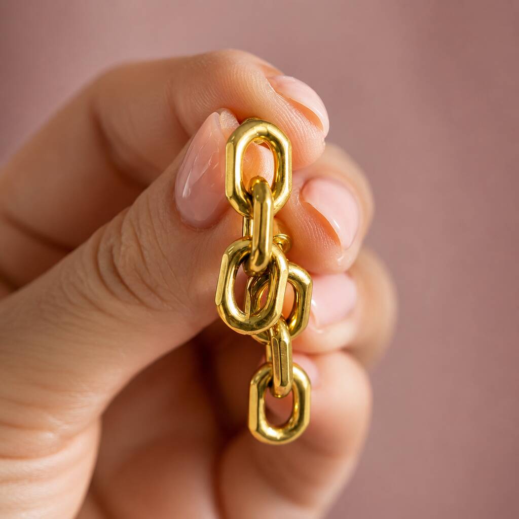 Joy by Corrine Smith Chunky Chain Ohrringe silber 2,5 cm