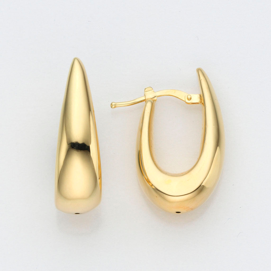 Eugen Rühle Ohrschmuck Bügel-Creolen 8,3x26,5mm Goldcreolen 585 Gelbgold