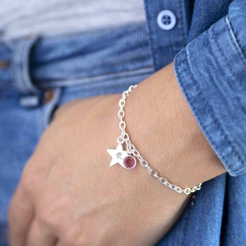 Joy by Corrine Smith Star Charm Armband Silber versilbert