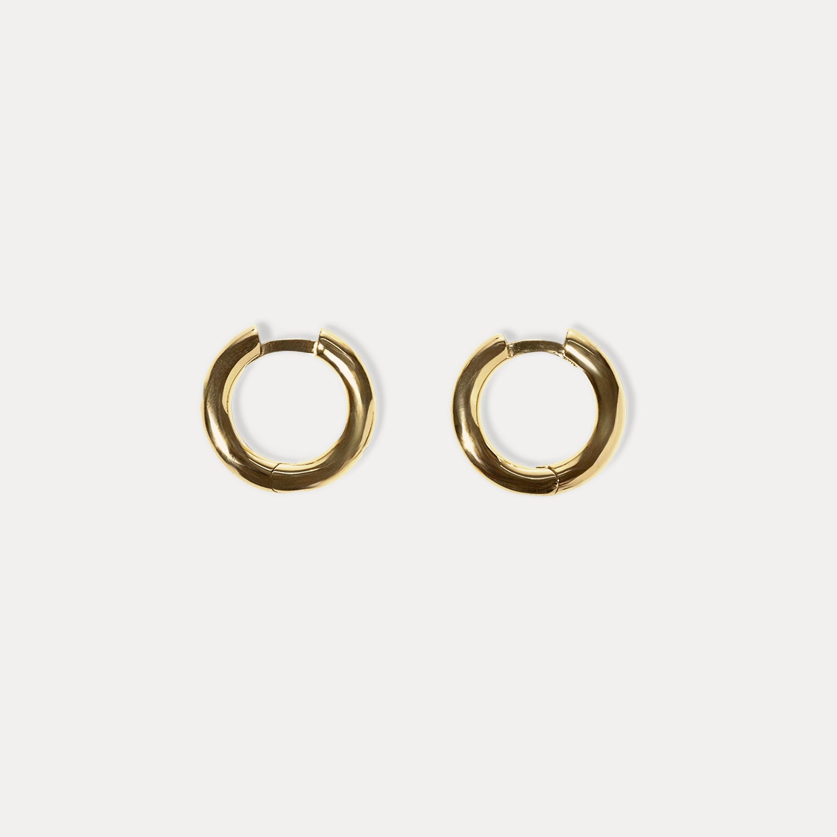 Stilnest Mini Bold Huggies 585 Gold 12,7 mm Massivgold