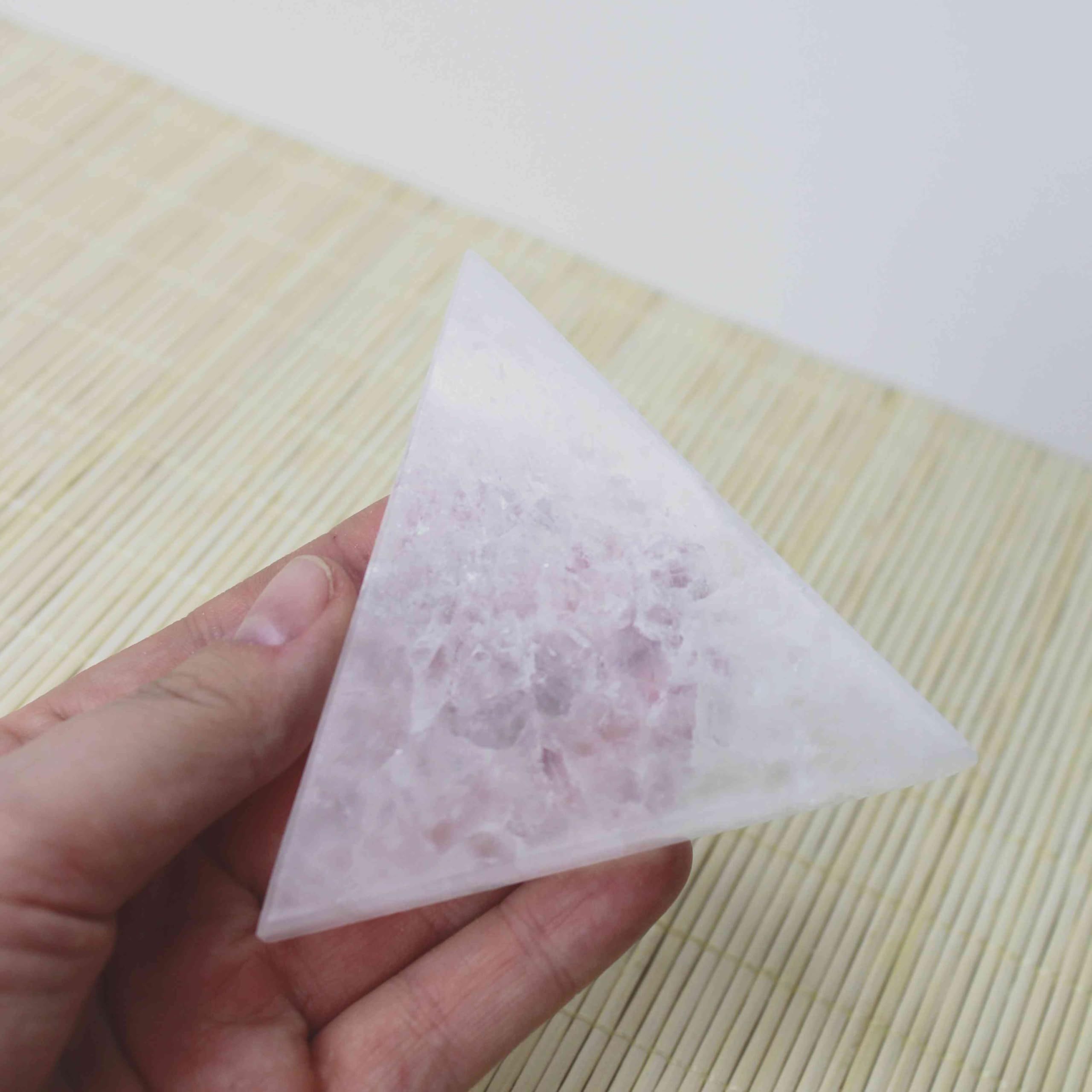 NKlaus Healing Crystals Selenit-Dreieck 10x8cm Platte 1 Stück