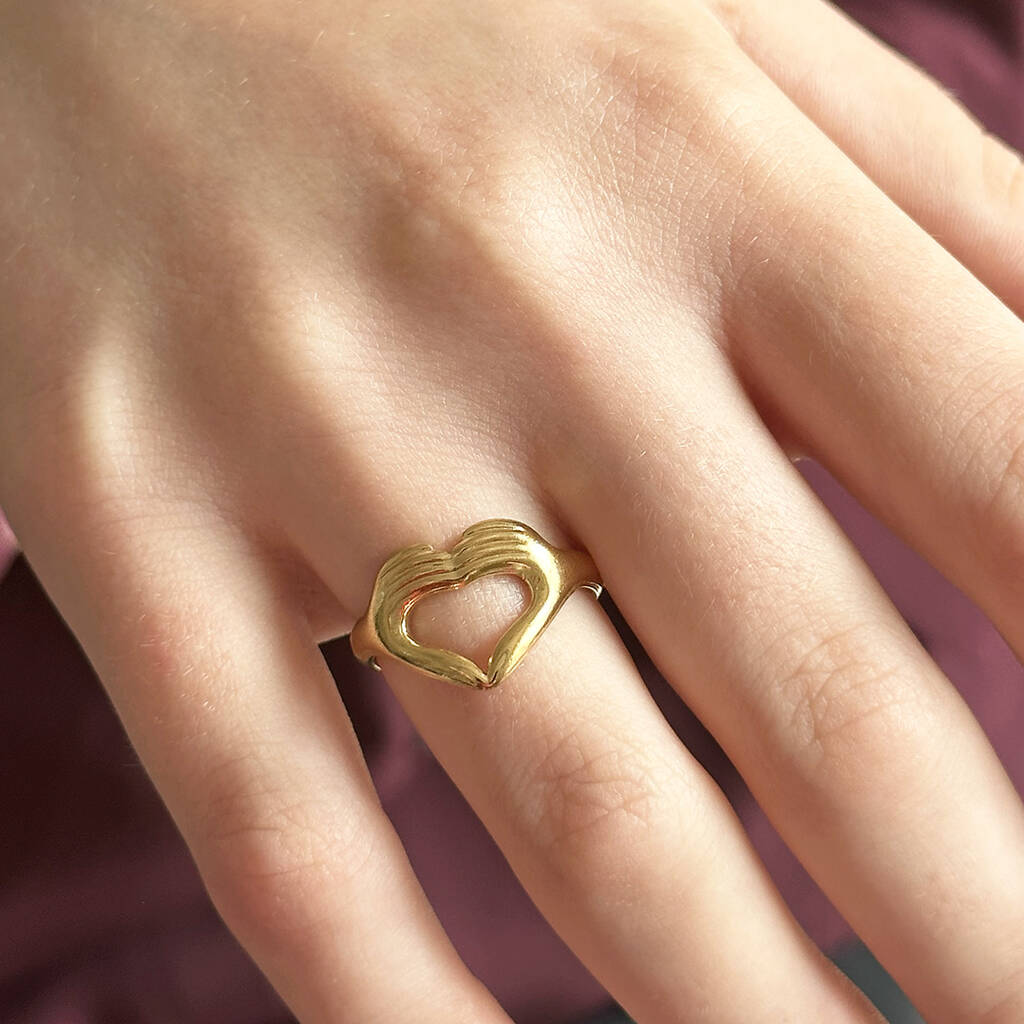 Joy Love Heart Ring Gold verstellbar