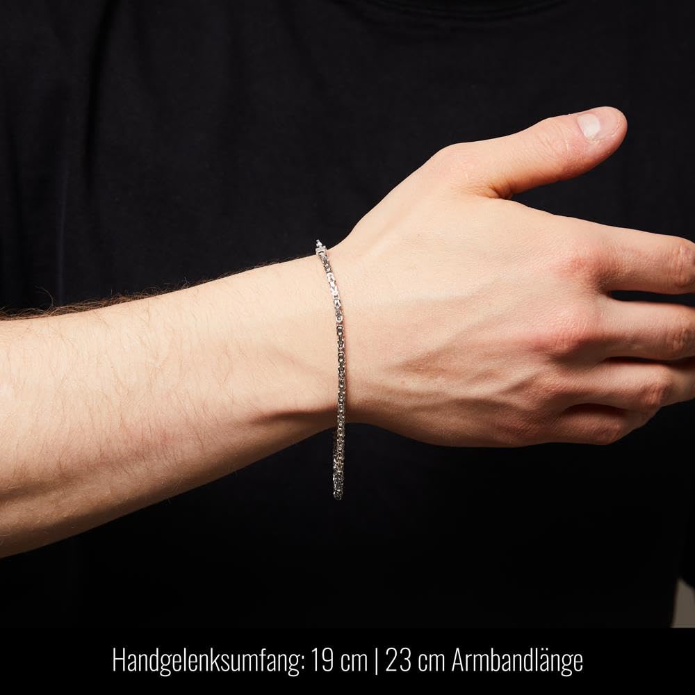 JEWLIX Königsarmband Silber 925 2,5 mm 23 cm Armband