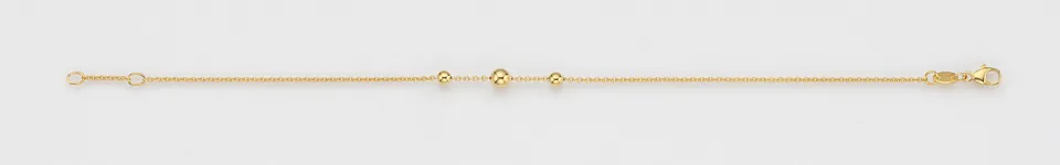 Eugen Rühle Armbänder Ankerarmband 3 Kugeln 585 Gelbgold