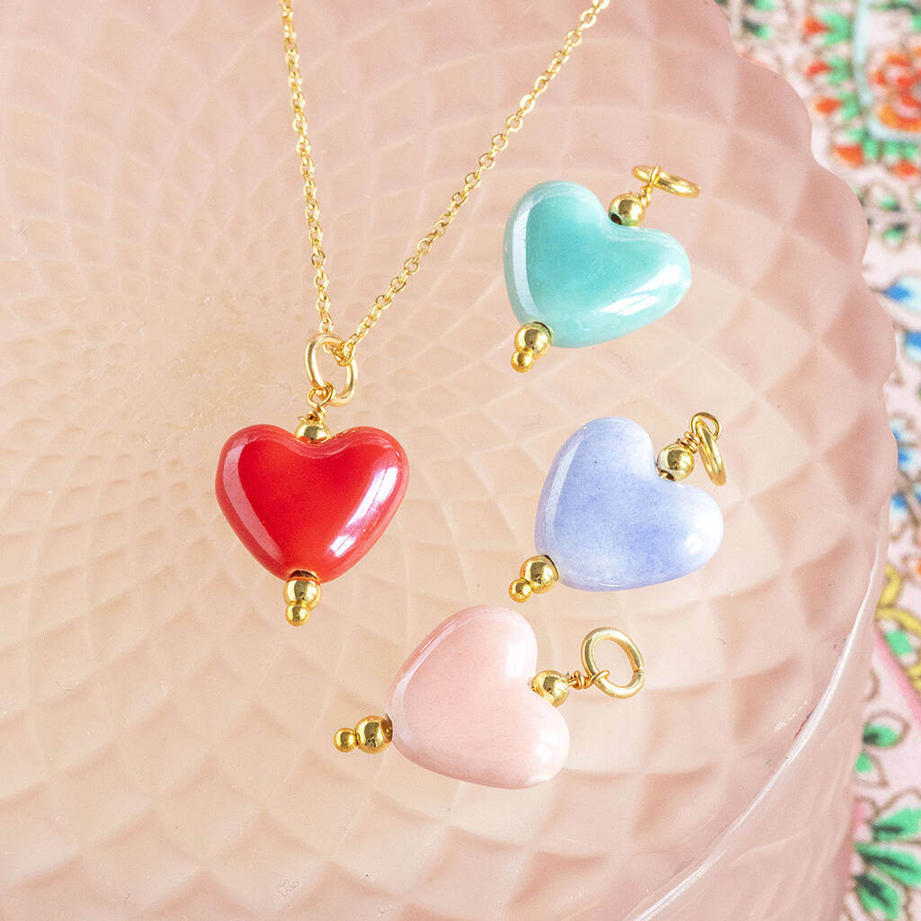 Joy by Corrine Smith Four in One Herz Halskette Gold Keramik