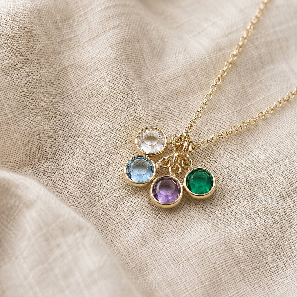 Joy by Corrine Smith Family Birthstone Charm Halskette Silber