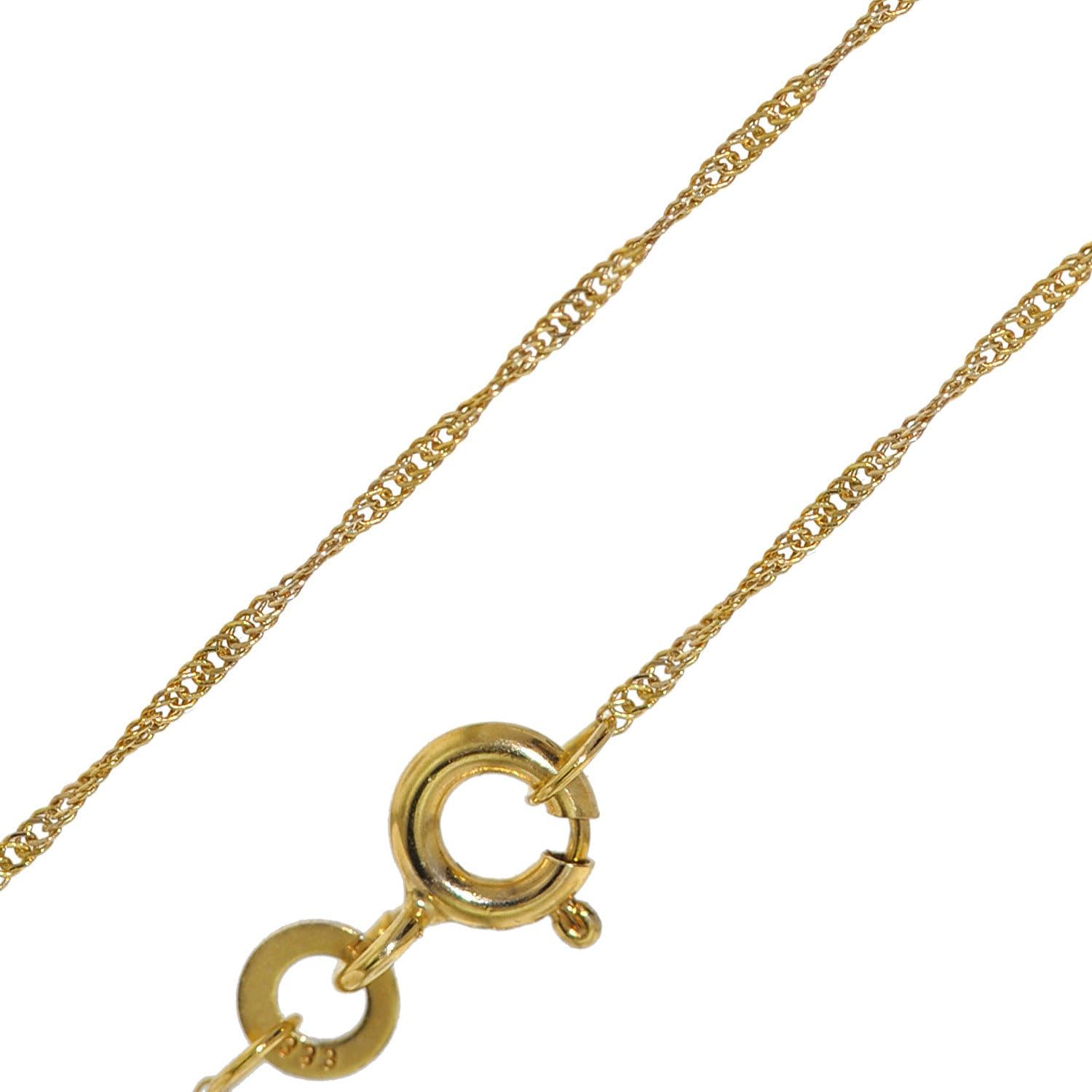 trendor Singapur-Kette 333 Gold 1,0 mm 40 cm 72450