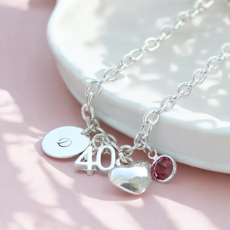 Joy by Corrine Smith Milestone Initial Charm Armband