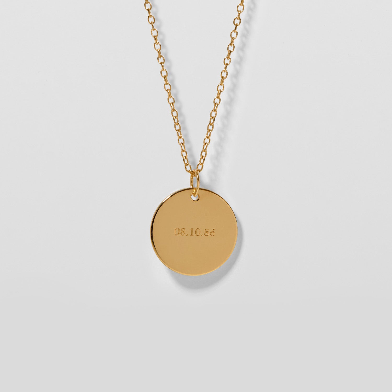 Stilnest Plate Kette 24k Gold Vermeil gravierbar 45cm