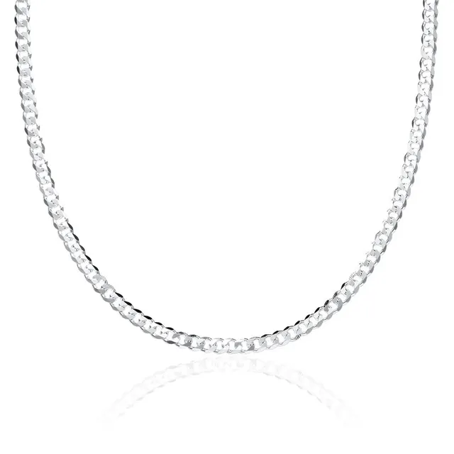 JEWLIX Panzerketten PK0030 Halskette Silber 55cm 3mm