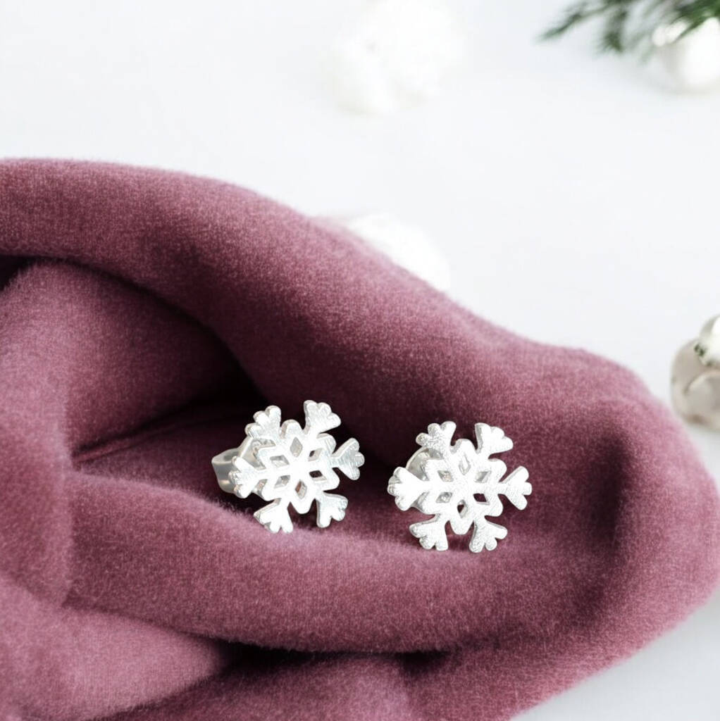 Joy by Corrine Smith Snowflake Ohrstecker Silber Schneeflocke