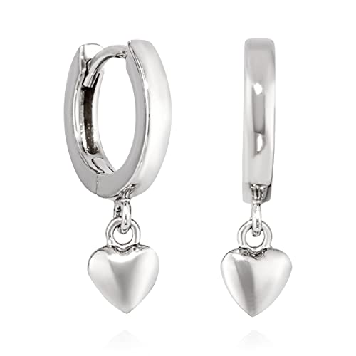 NKlaus JEWELLERY Herz-Klappcreolen 925 Silber 11mm Damen