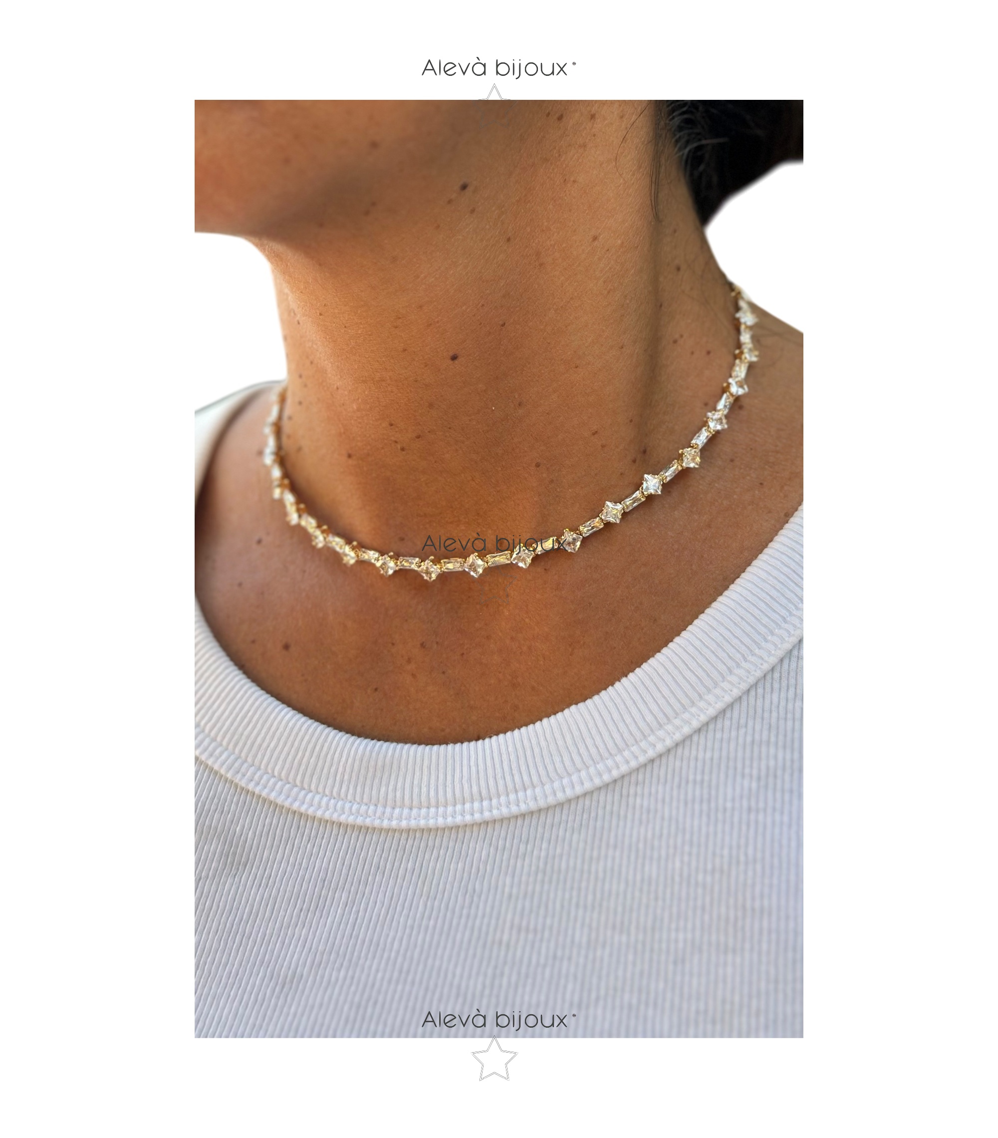 Alevá Bijoux Fanny Choker Halskette Collarino Gold