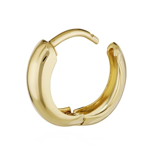 NKlaus Klappcreole 333 Gelbgold Ohrring einzeln 12,2 mm