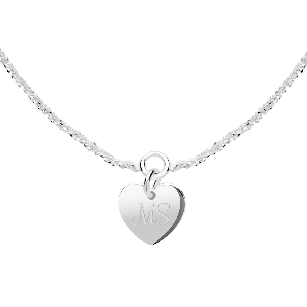 JEWLIX Armband 925er Silber mit Herzanhänger