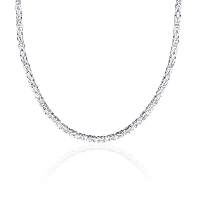 JEWLIX Königskette Silber Halskette 3,2 mm 45 cm