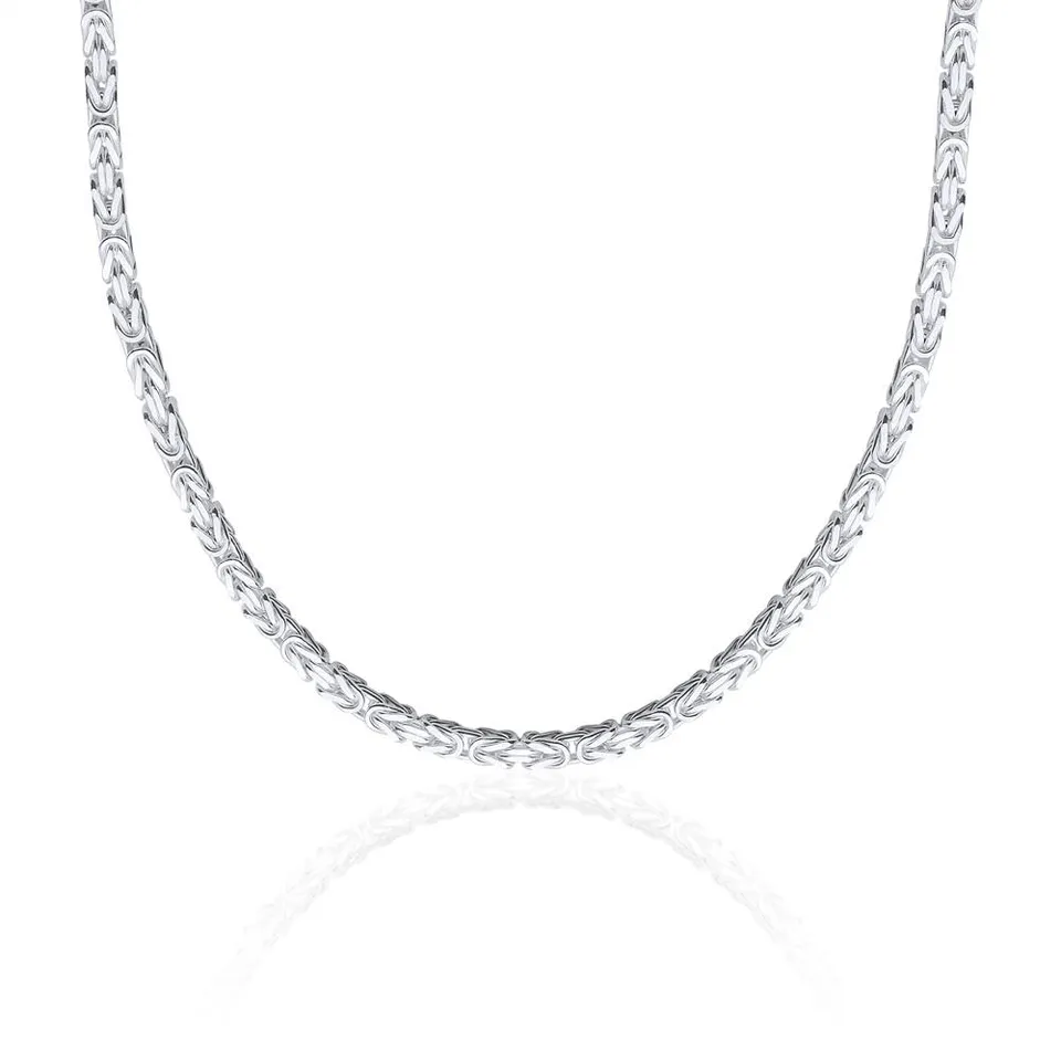JEWLIX Königskette Silber Halskette 3,2 mm 45 cm