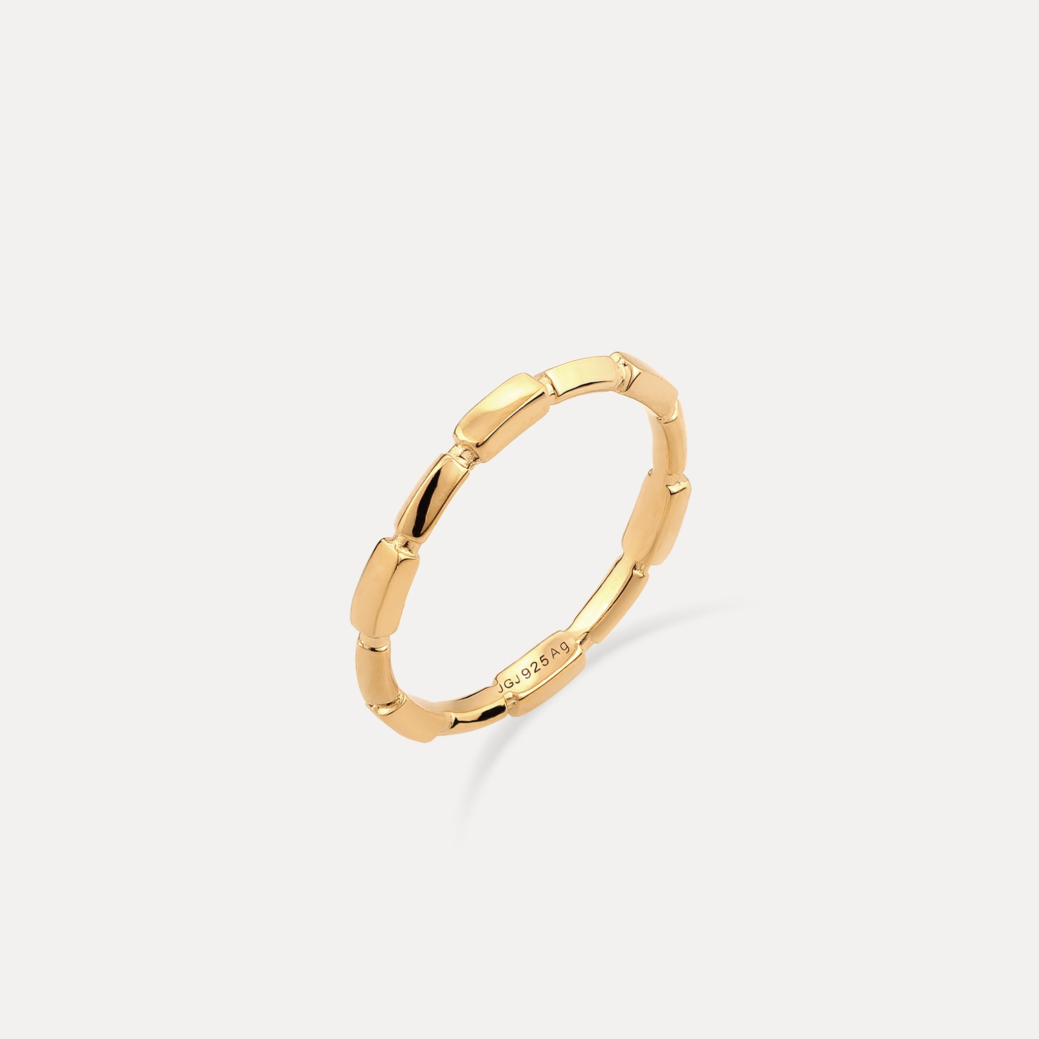 Stilnest Offset Brick Ring Gold Vermeil Größe 52