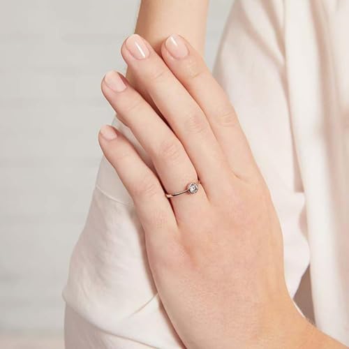 JEWLIX Solitärring Weißgold 375 Zirkonia Gr. 54
