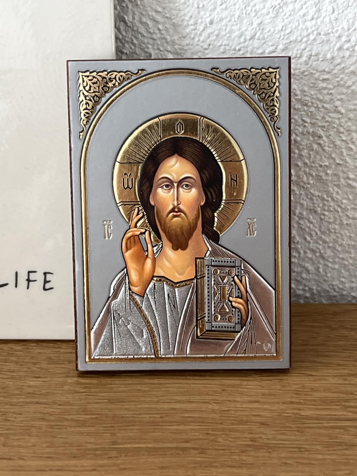 NKlaus Religious Icons Jesus Christus Ikone Holz 6x8,5cm