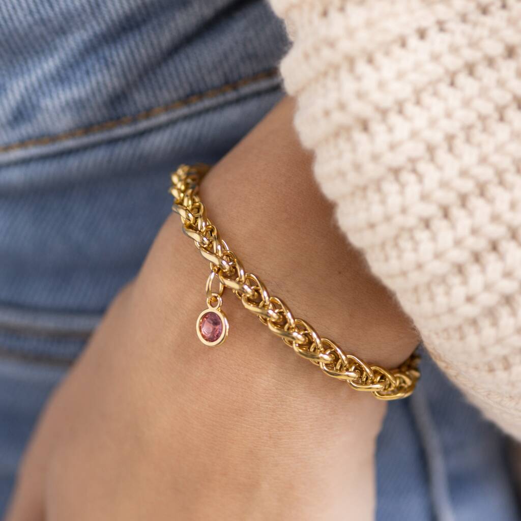 Joy by Corrine Smith Rope Chain Armband Gold Geburtsstein