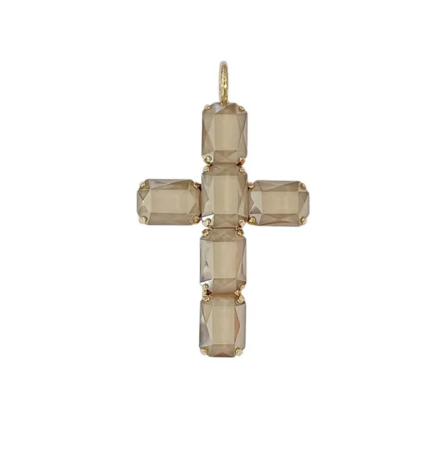 Alevá Bijoux Princess Mirror Kreuzanhänger Kristall 7 cm