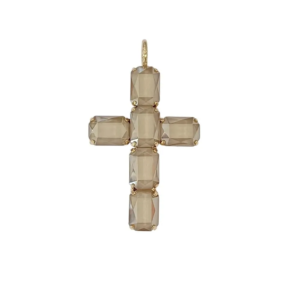 Alevá Bijoux Princess Mirror Kreuzanhänger Kristall 7 cm