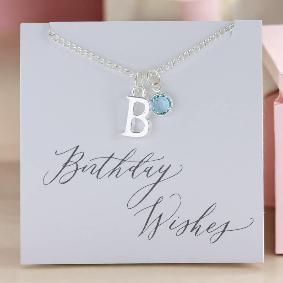 Joy by Corrine Smith Birthstone Charm Halskette Silber Swarovski