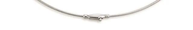 Eugen Rühle Omega rund 1,8mm Halskette 45cm 760 Weißgold