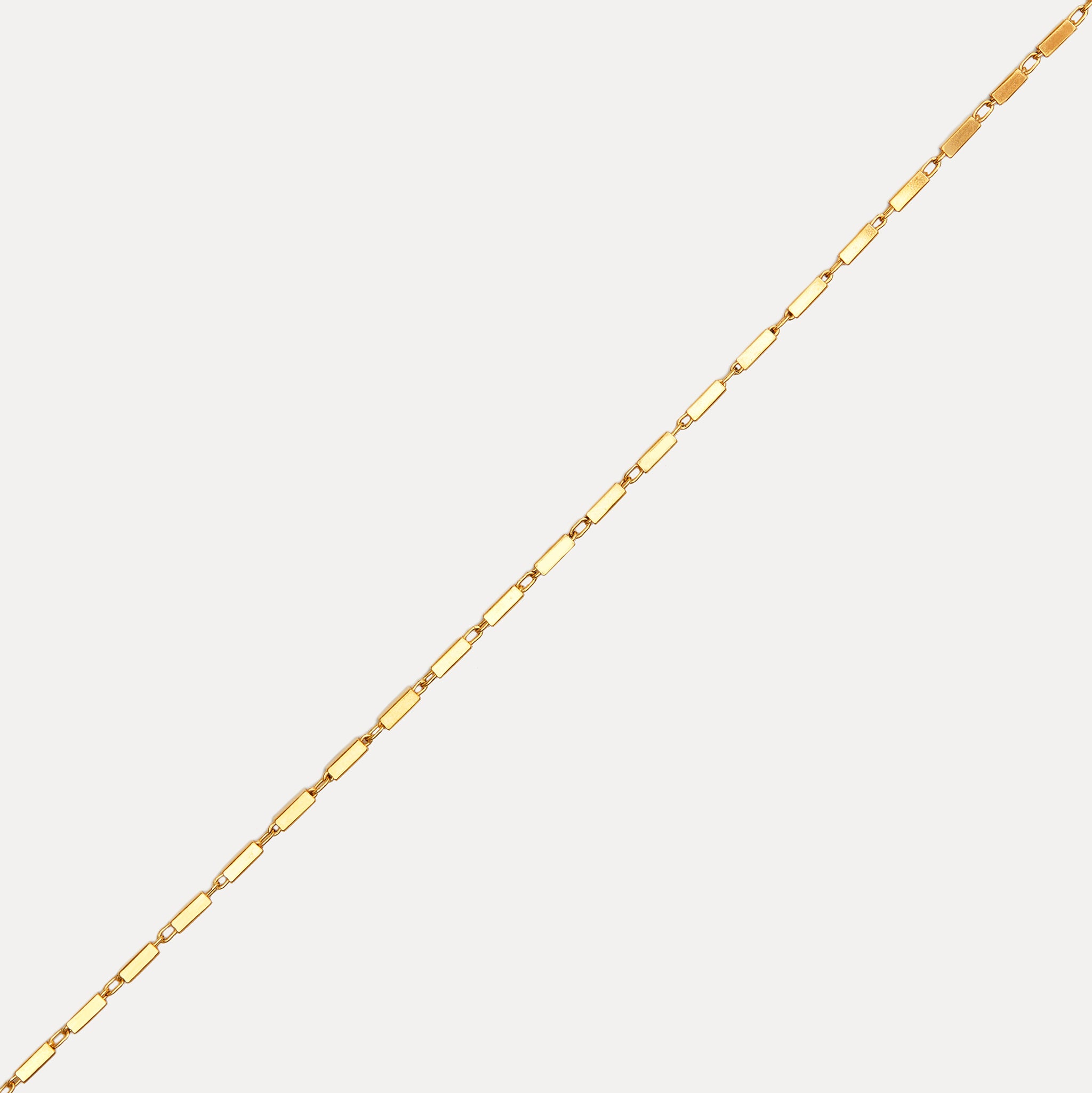 Stilnest Brick Kette Gold Vermeil Gliederkette 45cm