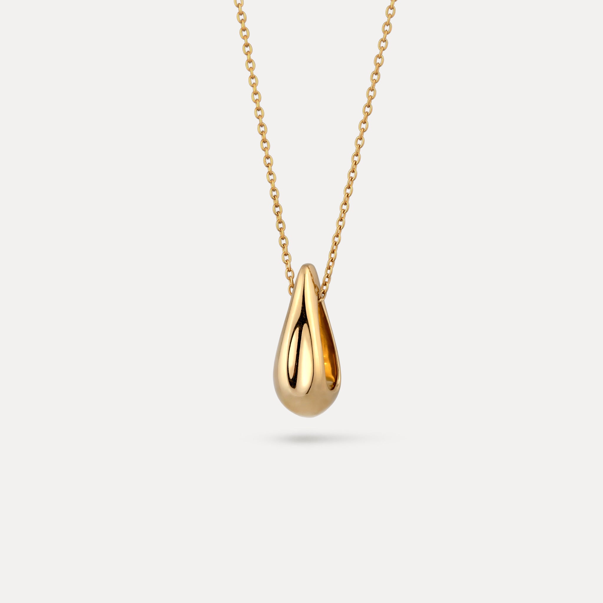 Stilnest Drop Anhänger 585 Gold Tropfen Massivgold Anhänger