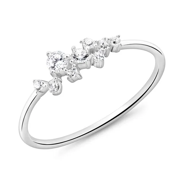 JEWLIX Damenring Sterlingsilber 925 Zirkonia Gr. 52