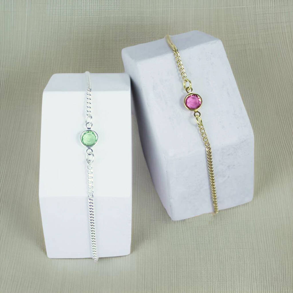 Joy by Corrine Smith Skinny Birthstone Armband Gold Silber