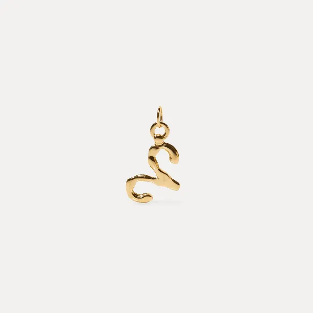Stilnest Zodiac Charm Anhänger Widder Gold Vermeil Kette