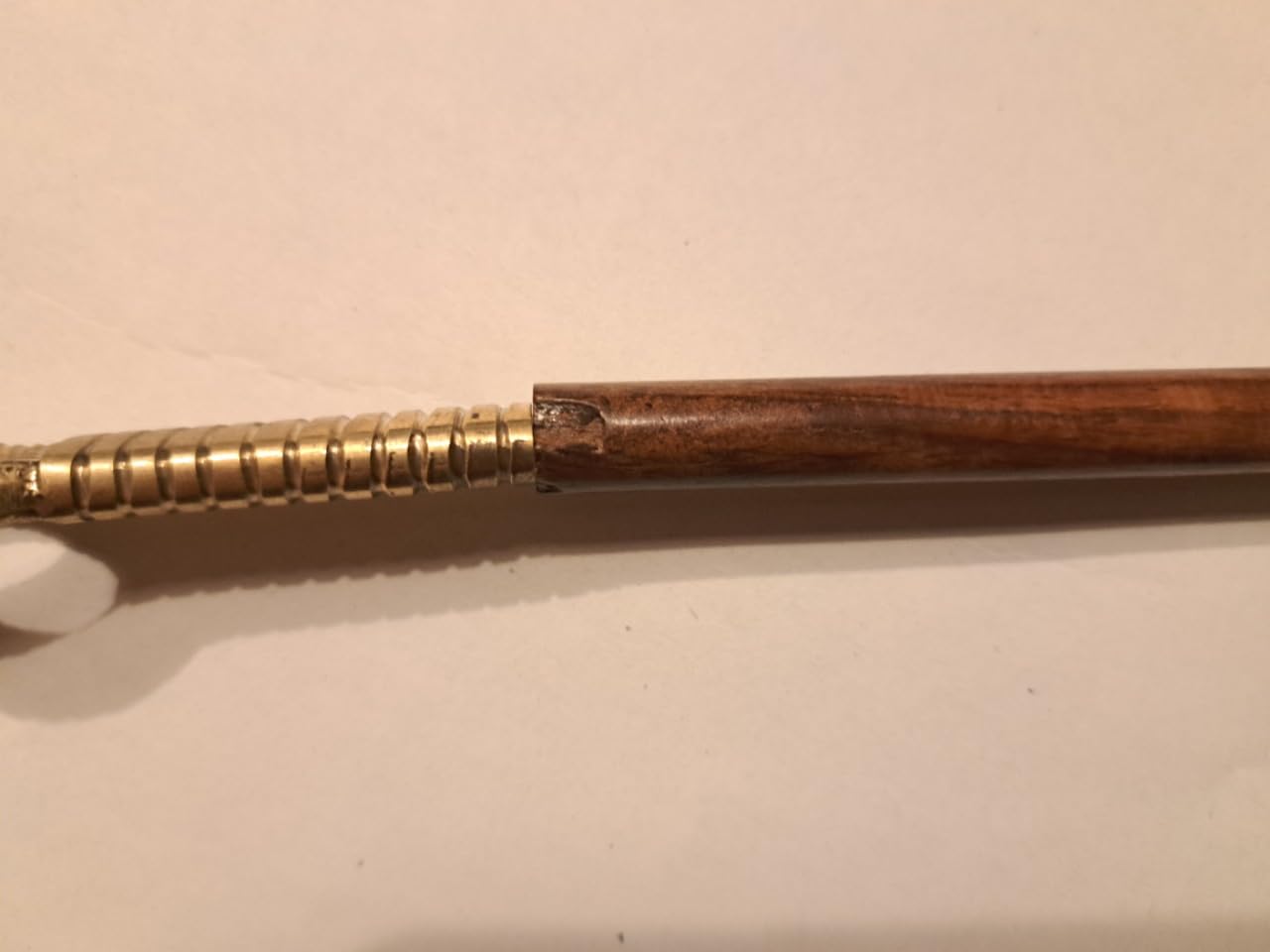 NKlaus Kerzenlöscher Messing Holzgriff 26,5cm Dochtlöscher