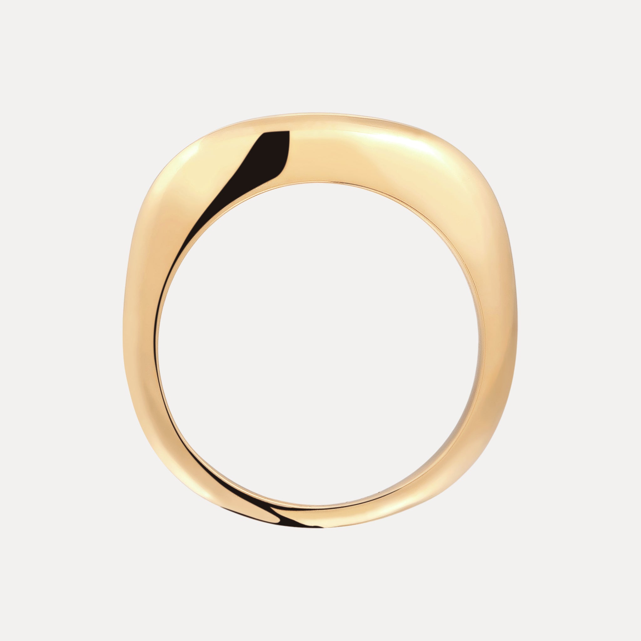 Stilnest Contour Ring 24k Gold Vermeil Gr 52 Stapelring