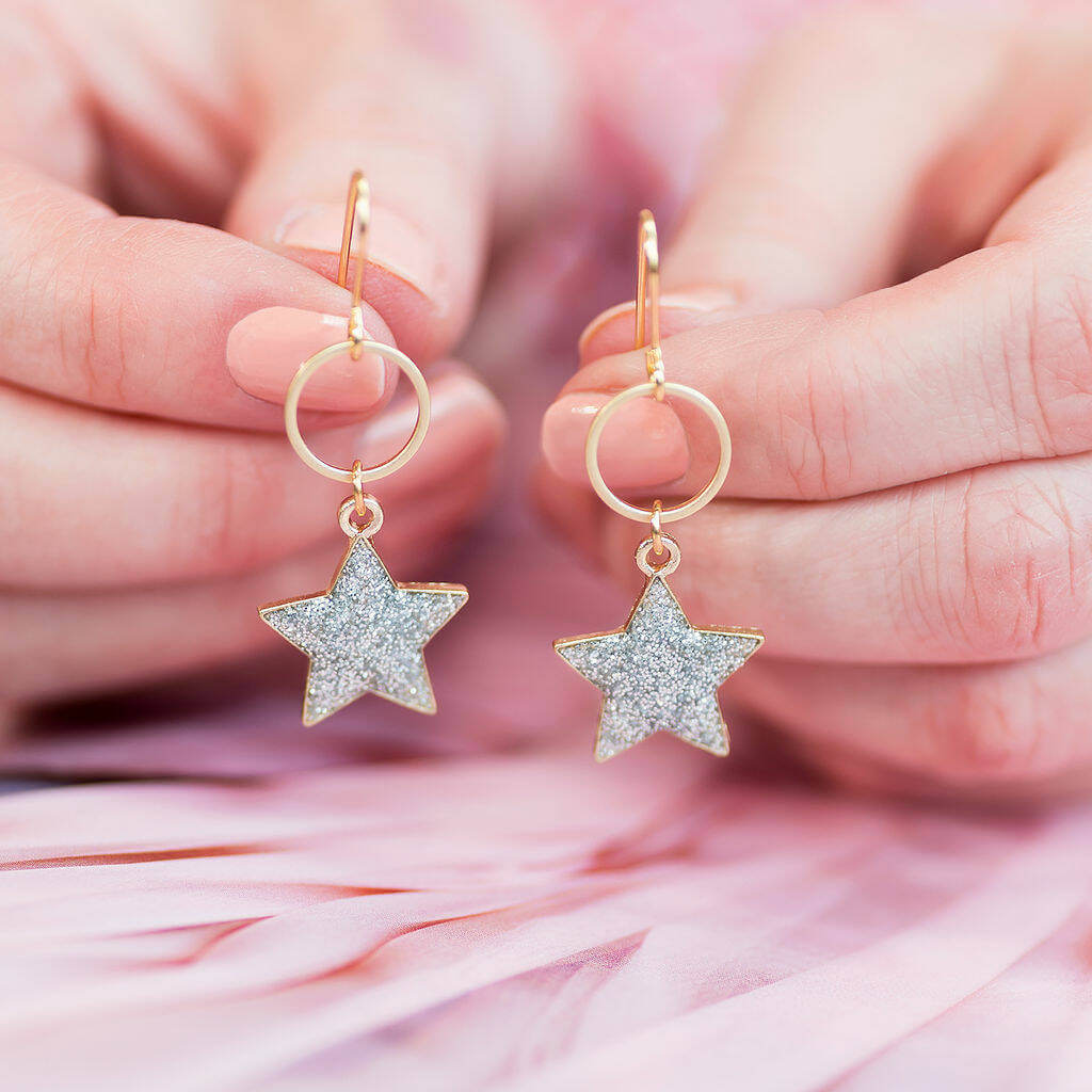 Joy by Corrine Smith Sparkle Star Circle Ohrringe Gold