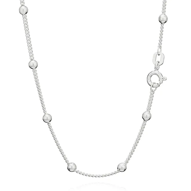 NKlaus Jewellery Panzerkette Kugeln 925 Silber Halskette 42cm