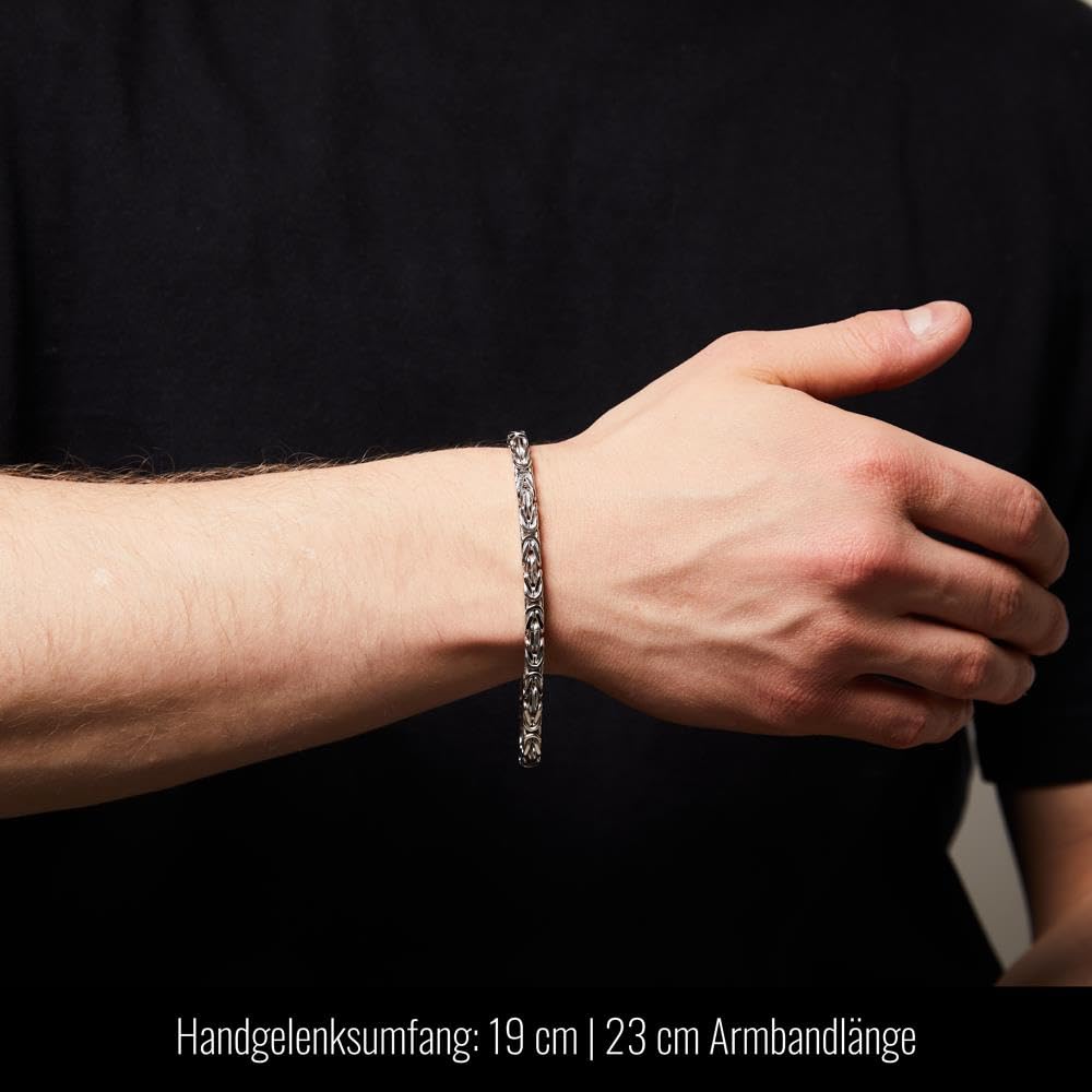 JEWLIX Königsarmbänder Armband Silber 925 5mm 21cm Unisex