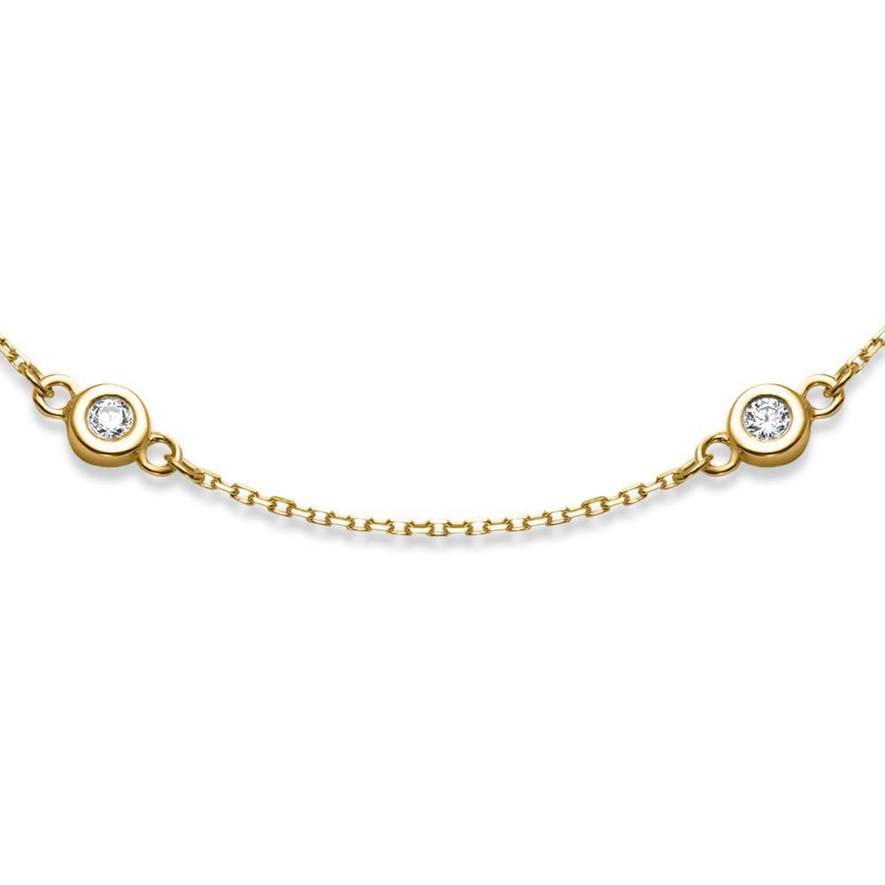 JEWLIX ID-Armbänder Damenarmband 375 Gold Zirkonia