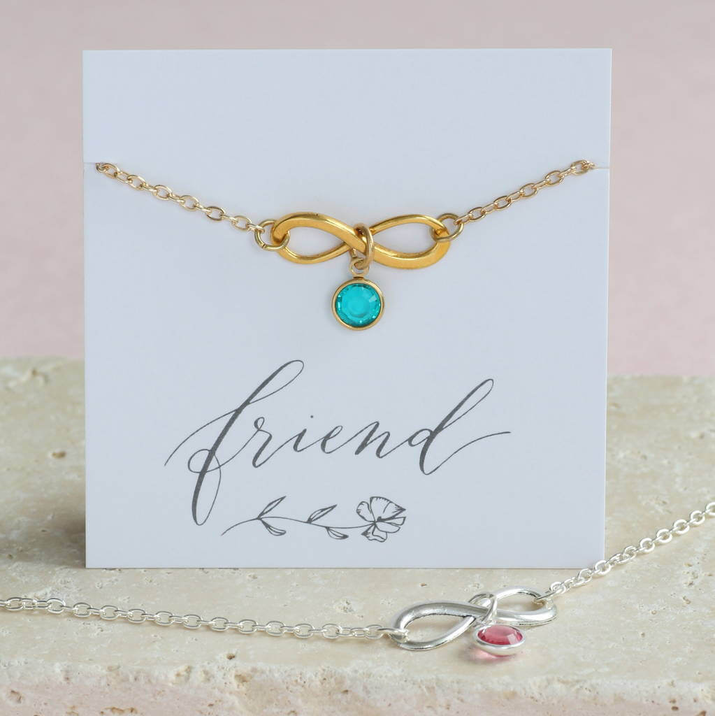 Joy by Corrine Smith Infinity Birthstone Charm Armband Gold Silber