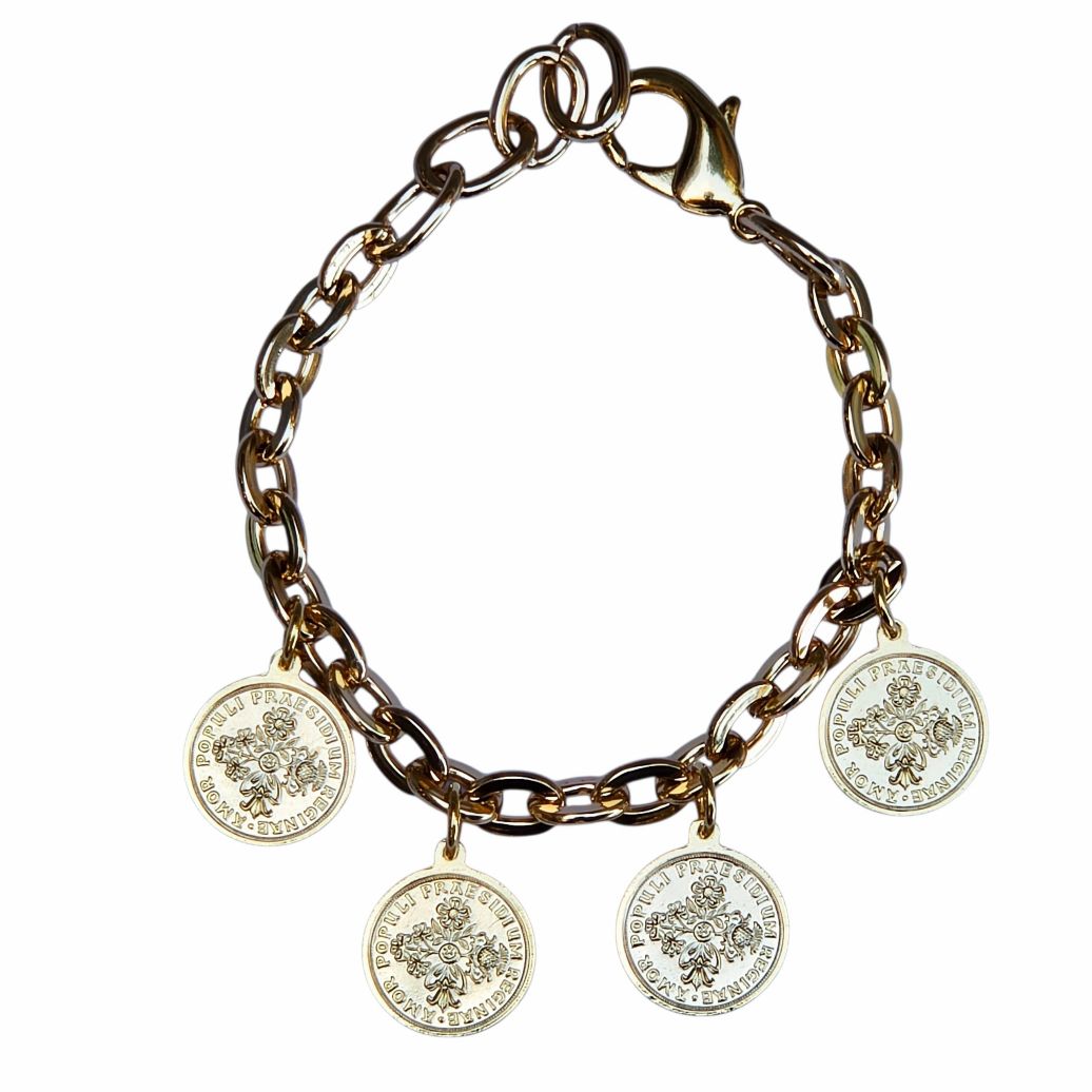 Alevá Bijoux Bracciali Coins Armband Gold Damen 19 cm