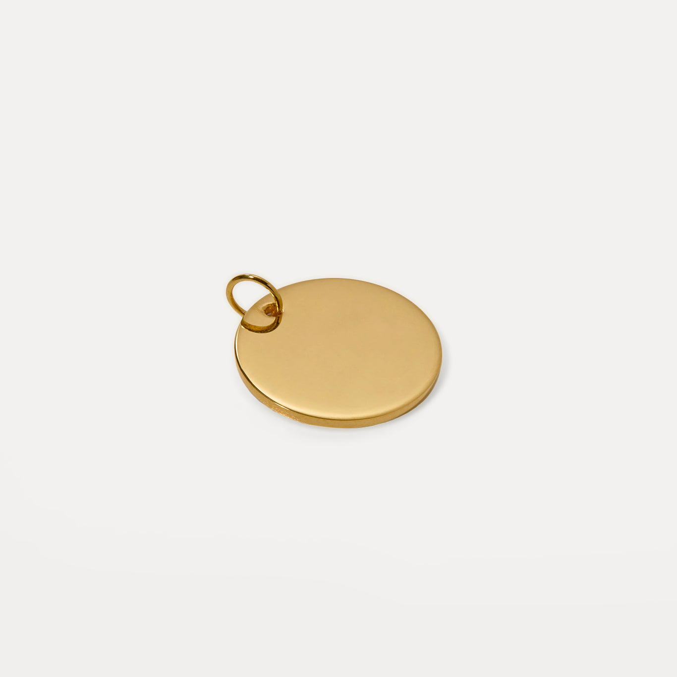 Stilnest Engravable Plate Anhänger Gold Vermeil 14mm