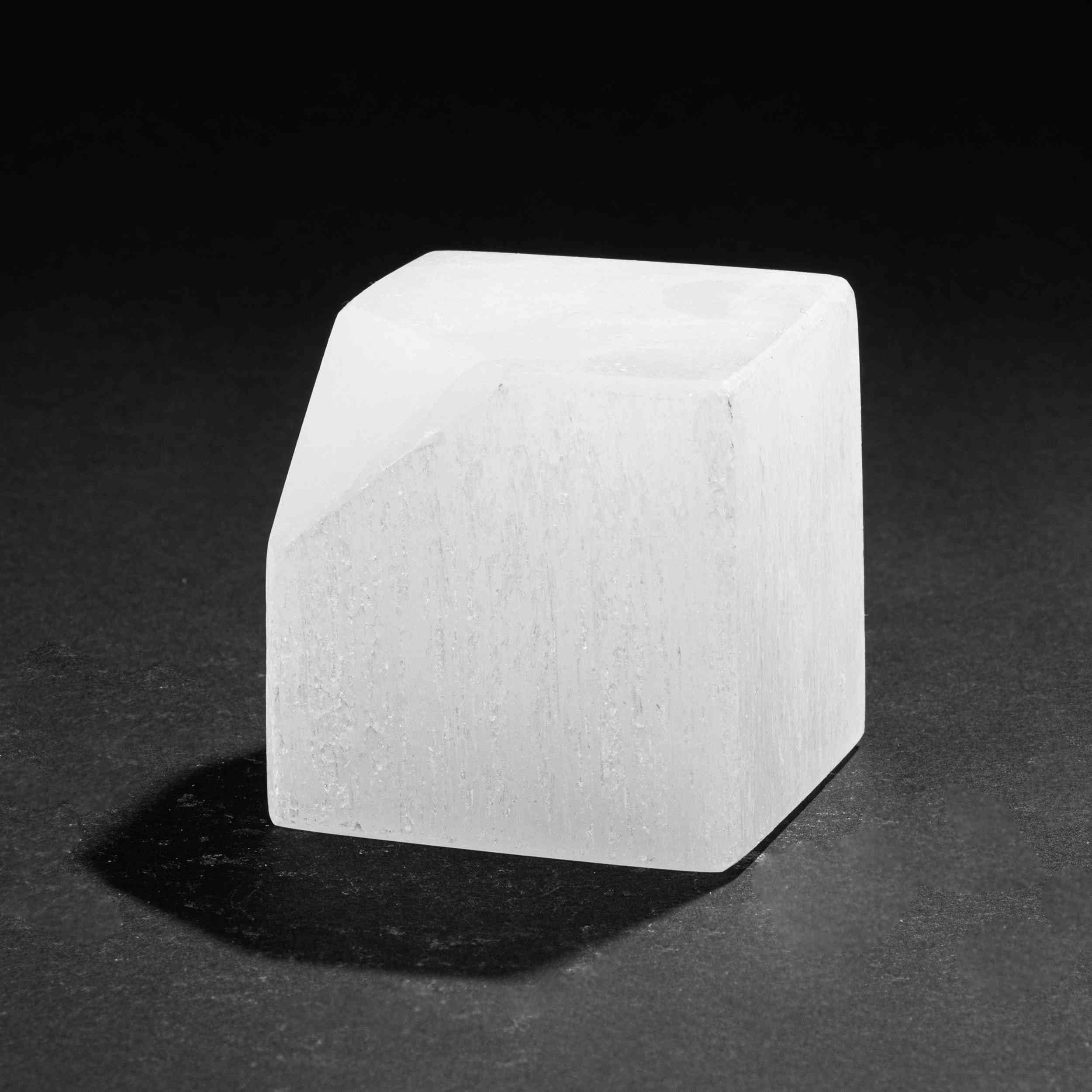 NKlaus Healing Crystals Selenit-Würfel 5x5cm Weiß 280g