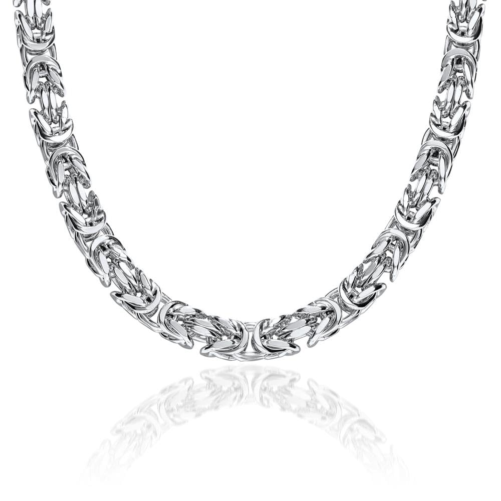 JEWLIX Königskette 925 Silber Vierkant 7 mm Halskette