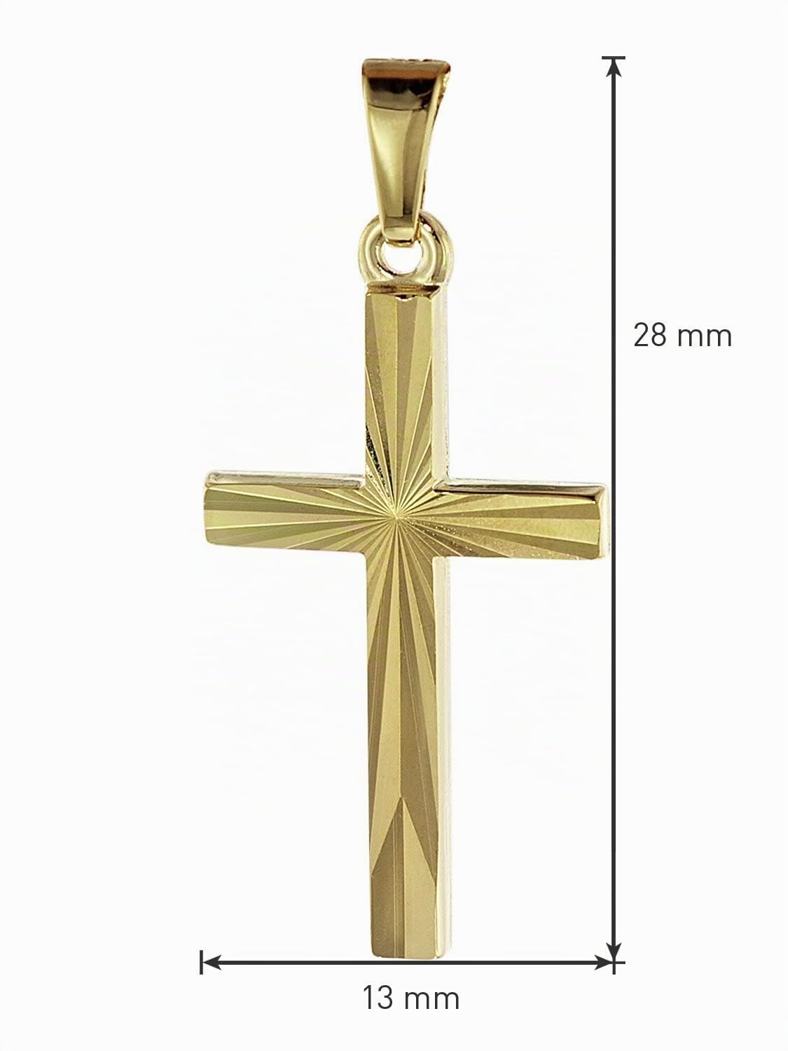 trendor Halsketten Kreuz-Anhänger Gold 333 22 mm 42 cm