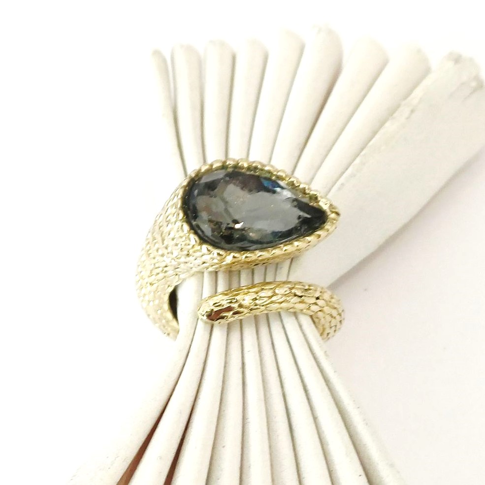 Alevá Bijoux Calypso Ring Bronze Kristall verstellbar