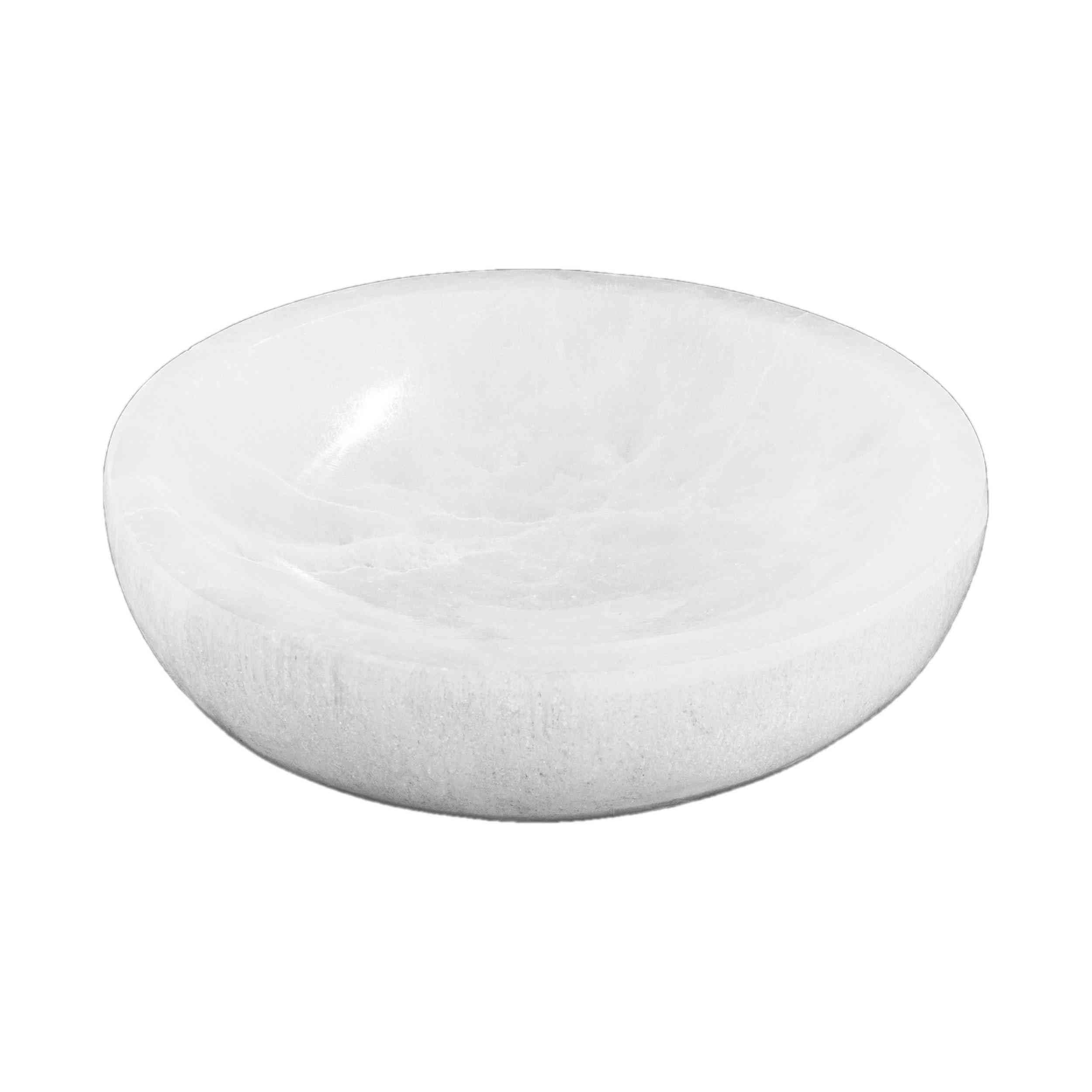 NKlaus Healing Crystals Selenit Schale 14 cm Aufladeschale